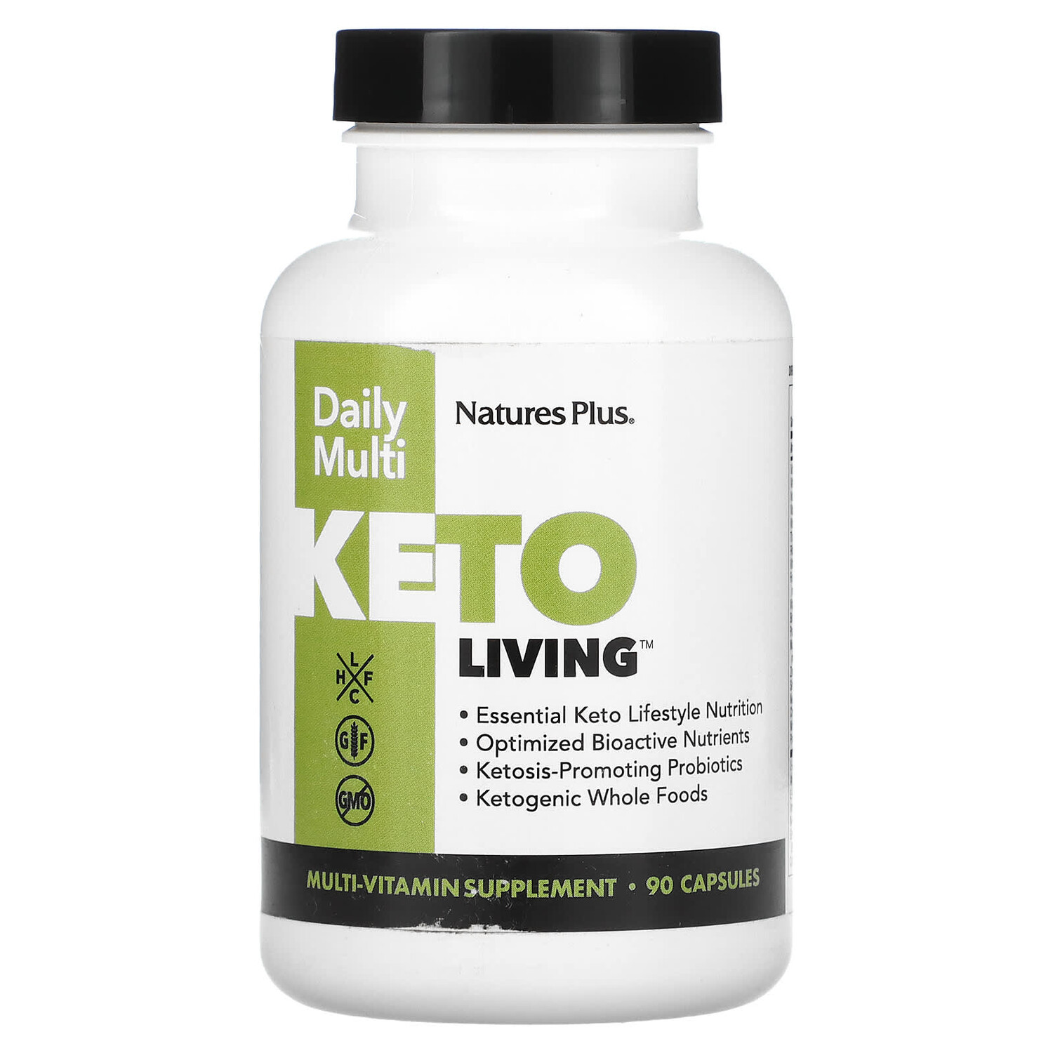 

KetoLiving, ежедневные мульти, 90 капсул, NaturesPlus