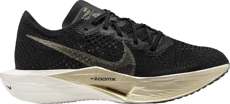 Кроссовки Wmns ZoomX VaporFly Next% 3 'Black Metallic Gold Grain', черный кроссовки nike wmns zoomx vaporfly next% 2 black metallic gold coin черный