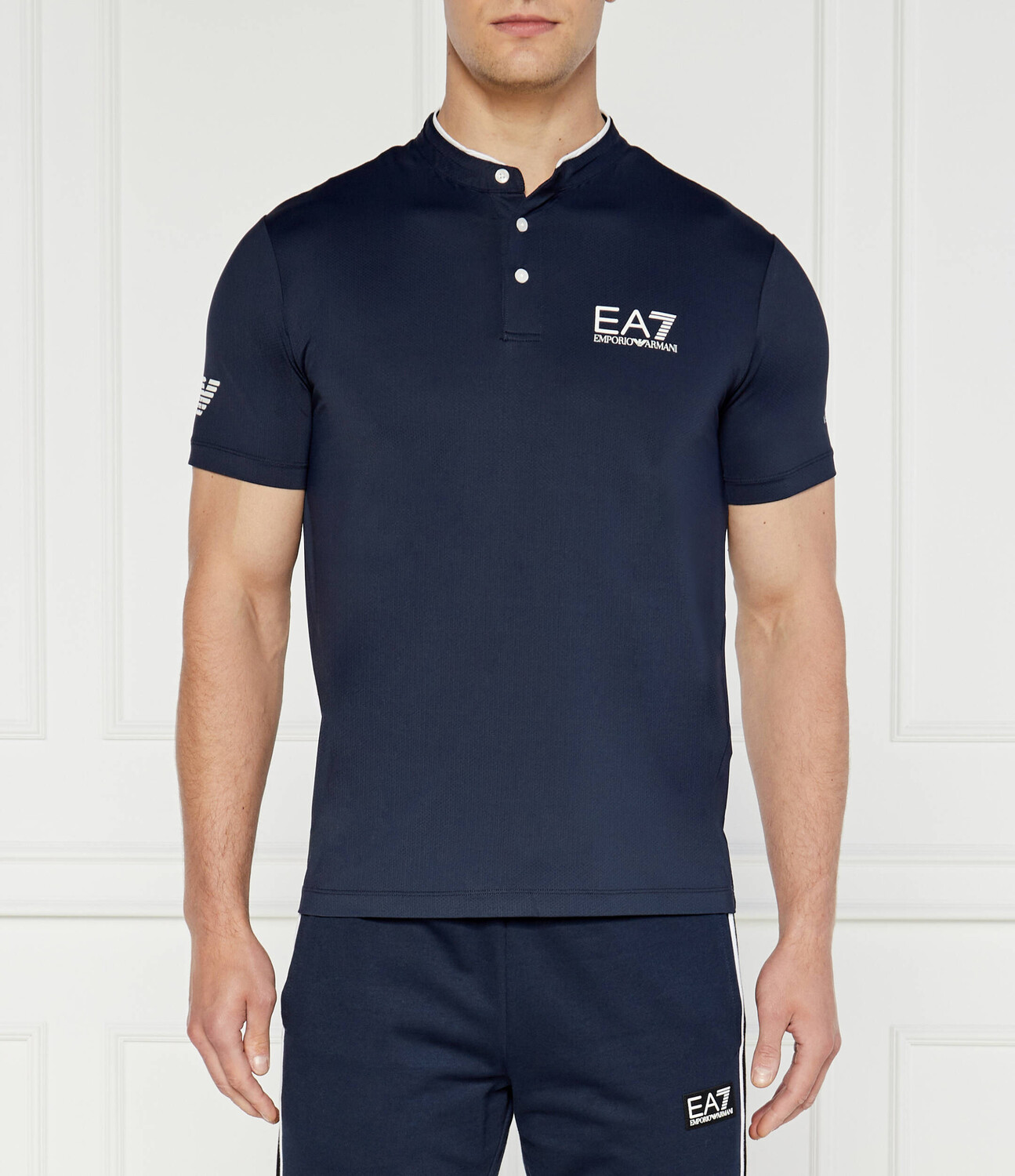

Поло EA7 Slim Fit, темно-синий