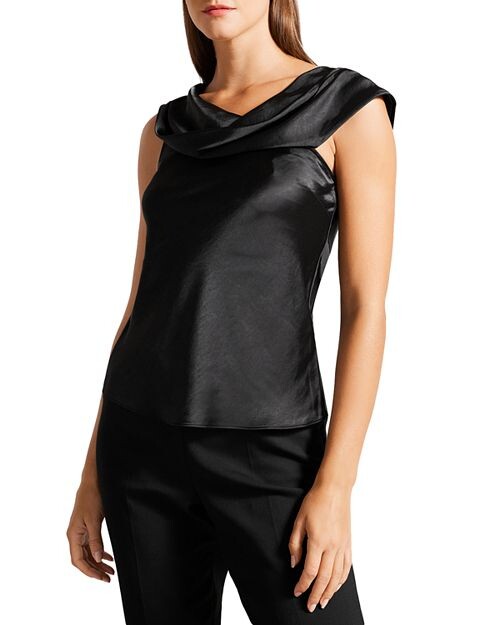 

Топ Deanaah с драпированным воротником Ted Baker, цвет Black