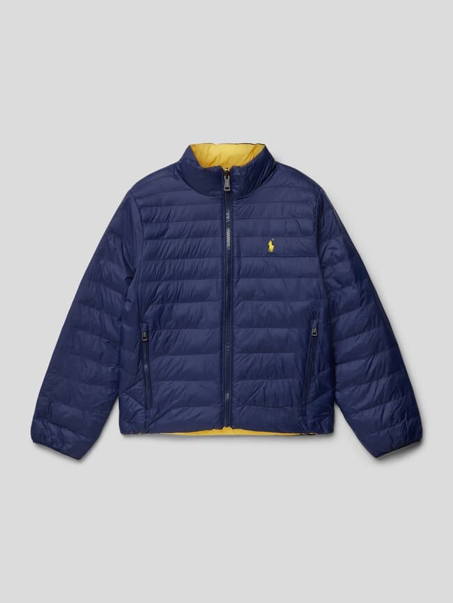 

Стеганая куртка с пришивной этикеткой Polo Ralph Lauren, темно-синий