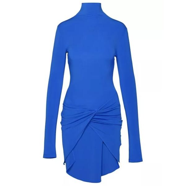 

Платье twist' viscose dress Off-White, синий