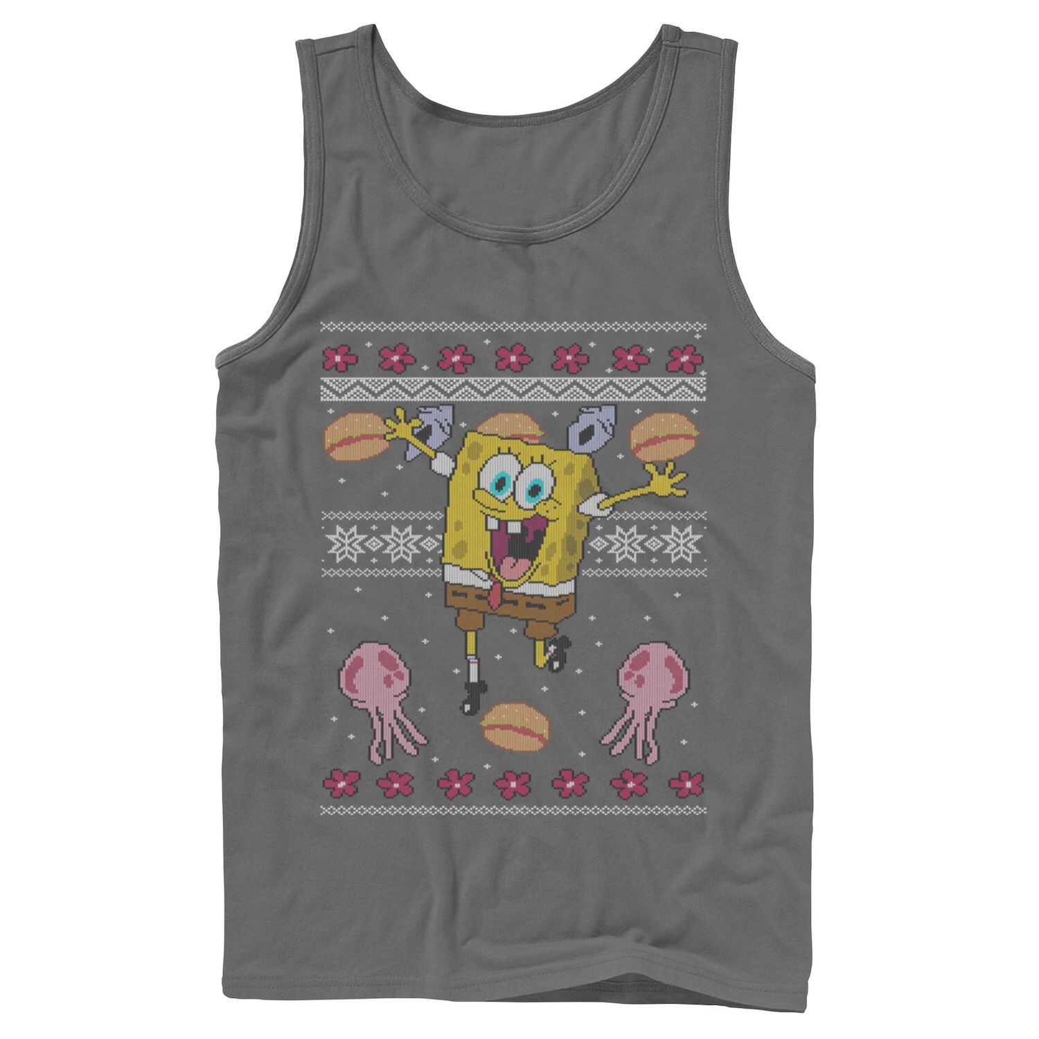 

Мужская майка Nickelodeon SpongeBob SquarePants Медуза Ugly Christmas с рисунком