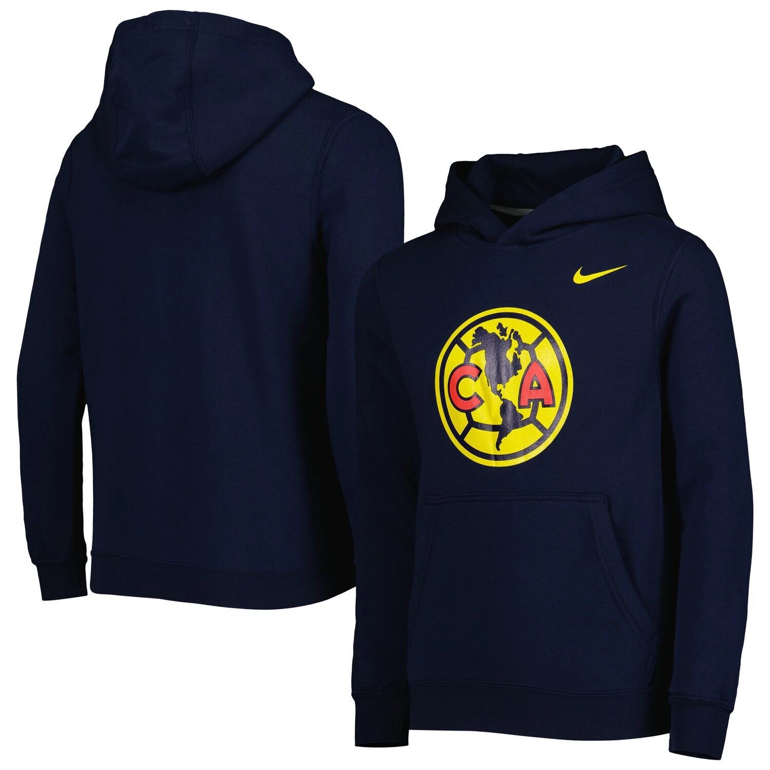 

Молодежный флисовый пуловер с капюшоном Nike Navy Club America Club Nike