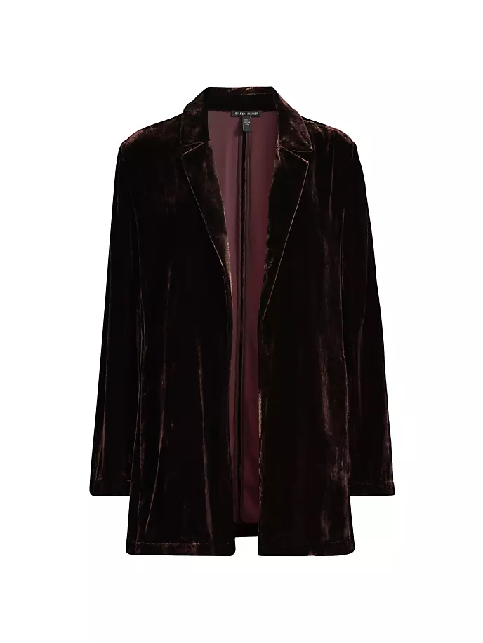 

Длинный бархатный пиджак Eileen Fisher, цвет casis