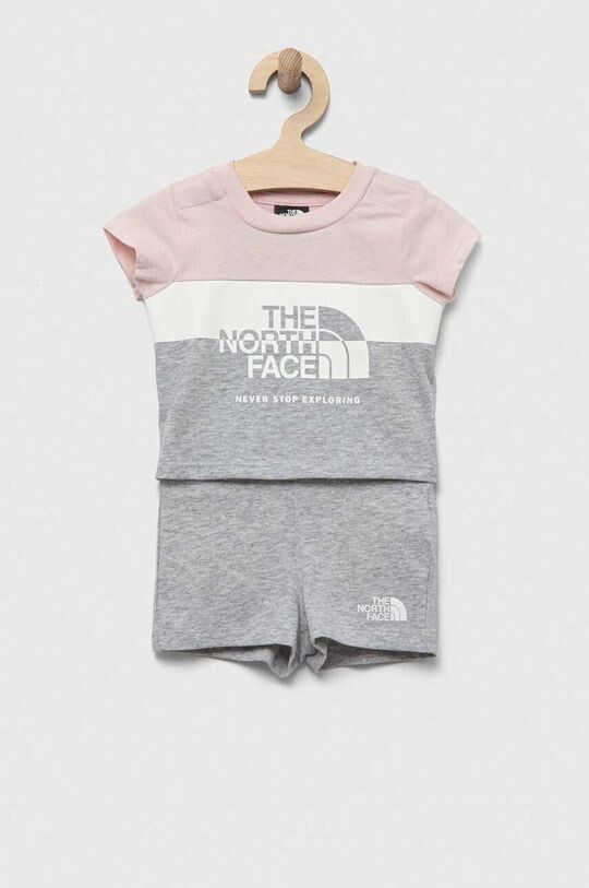 

Хлопковый костюм для новорожденных The North Face, серый