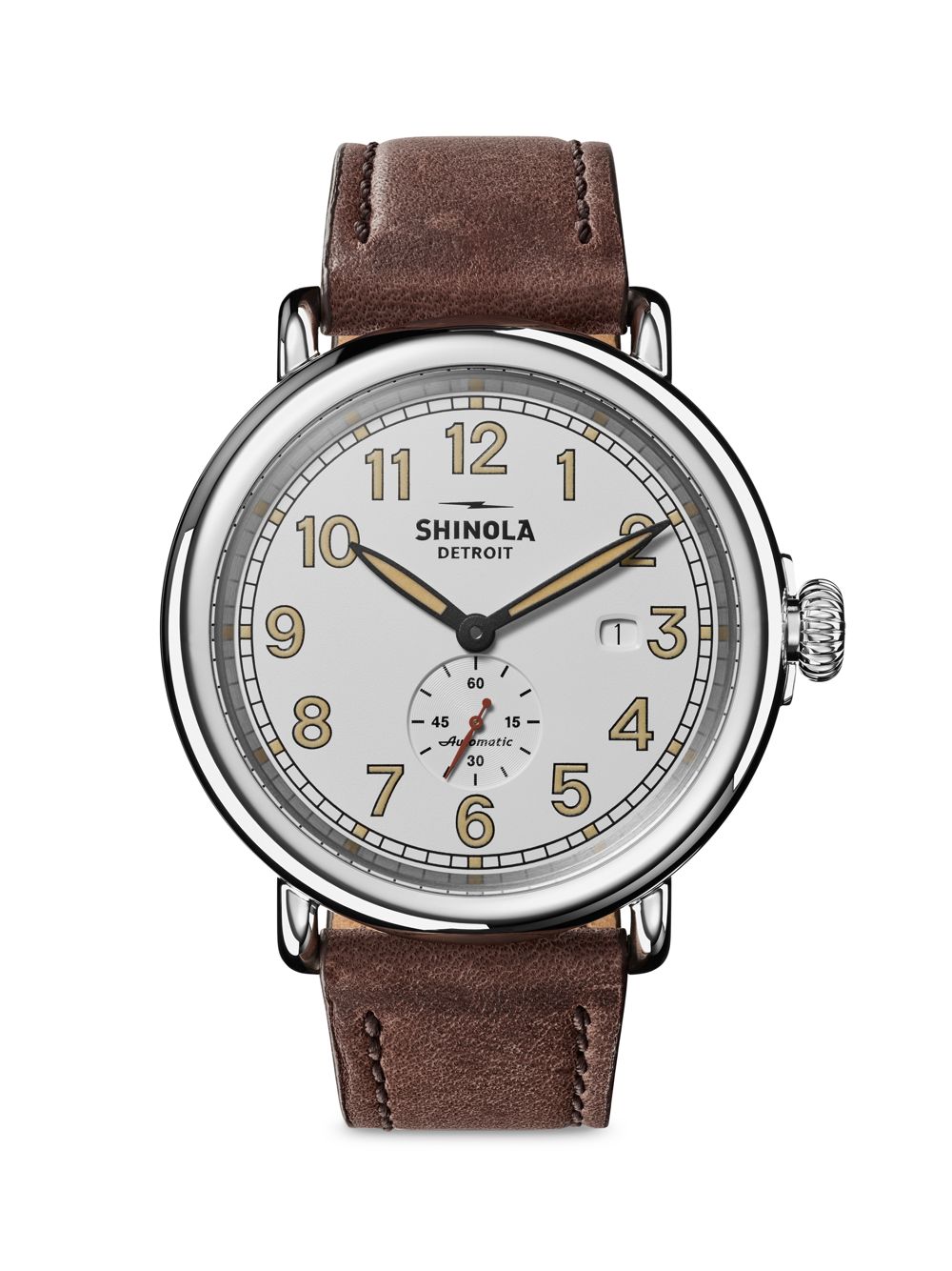 

Автоматические часы Runwell с кожаным ремешком Shinola, коричневый