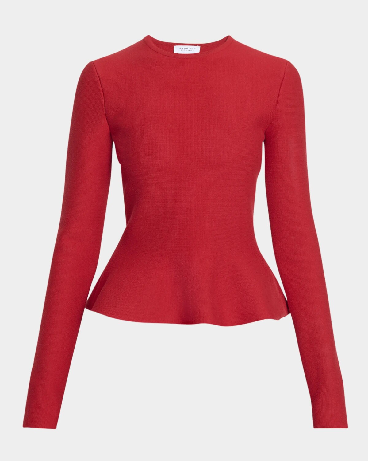 

Свитер Hegel с баской и длинными рукавами Gabriela Hearst, цвет Scarlet Red