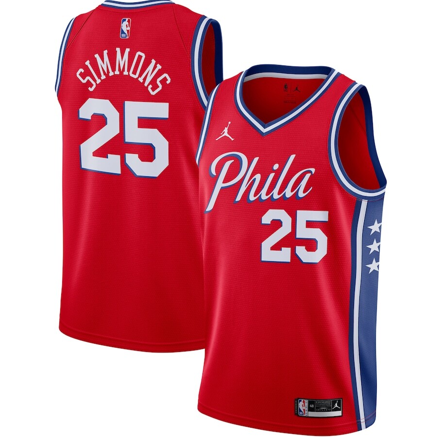 

Джерси Jordan Brand Philadelphia 76Ers, красный