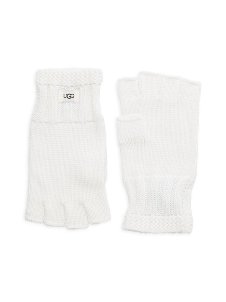 

Вязаные перчатки без пальцев Ugg, слоновая кость