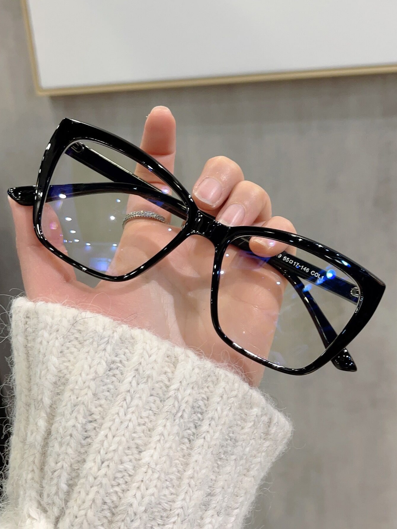 Модные очки «кошачий глаз» с защитой от синего света