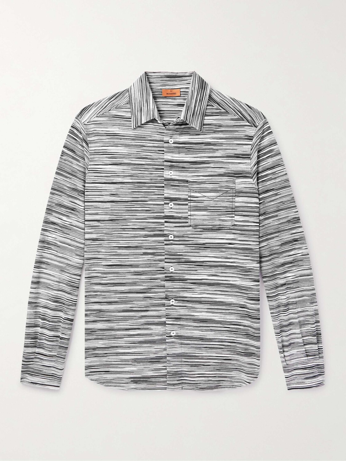 

Рубашка из хлопкового джерси, окрашенная в космическом стиле MISSONI, серый