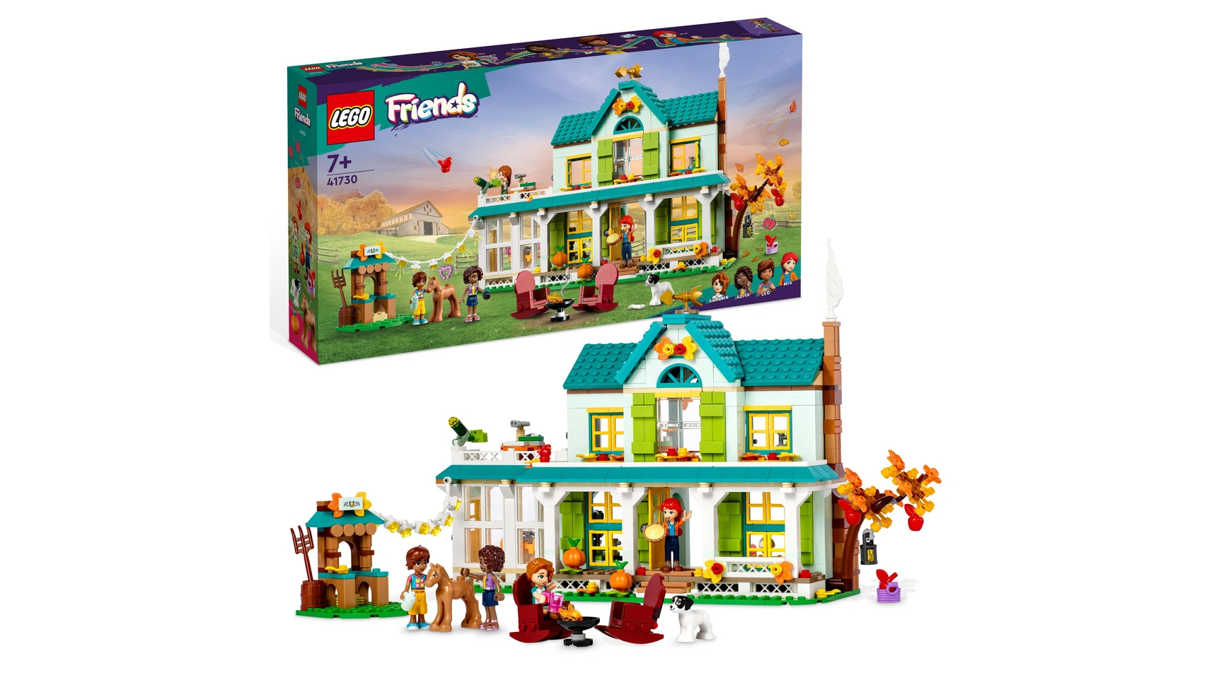 Lego Friends Кукольный домик Осенний домик с аксессуарами и мини-куколками lego friends осенний хлев для телят фермерская игрушка с животными