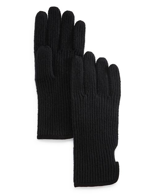 

Замшевые ребристые перчатки с отделкой The Men's Store at Bloomingdale's, цвет Black