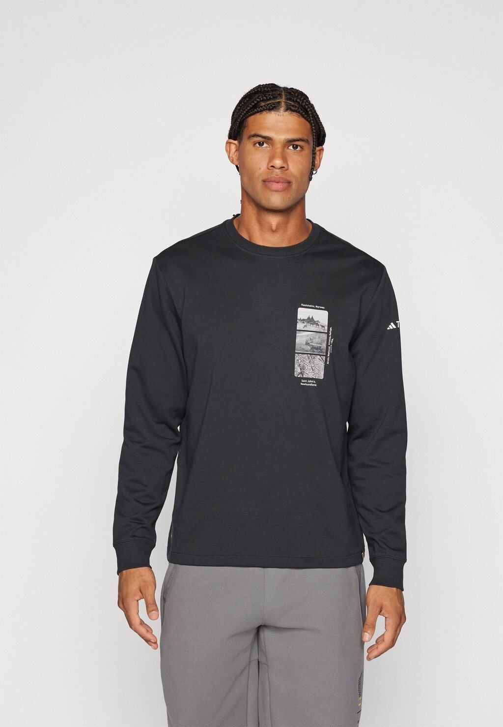 

Топ с длинными рукавами NATIONAL GEOGRAPHIC UNITEFIT GFX TEE LS Adidas Terrex, черный