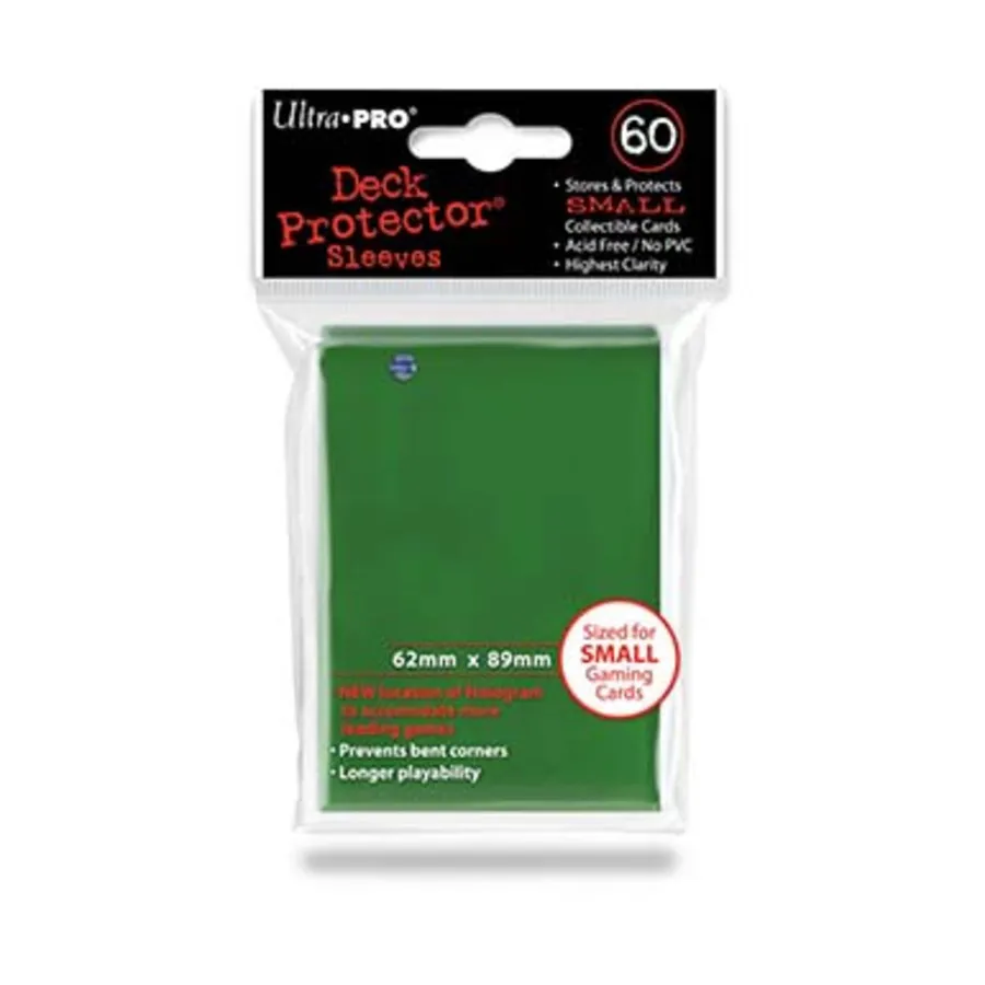 

Защитные рукава для палубы — маленькие, зеленые (60), Card Sleeves - Undersized (Ultra Pro)