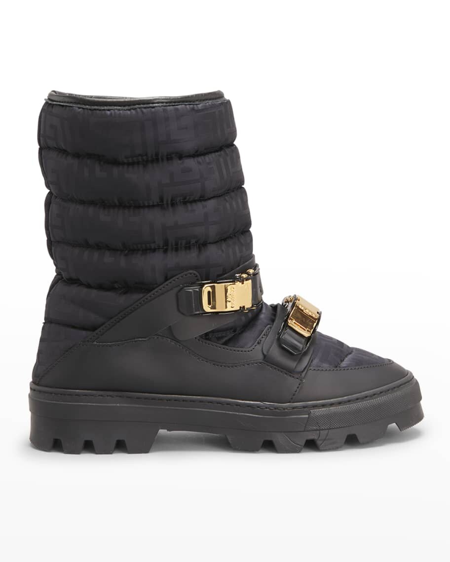 

Нейлоновые ботинки с пряжкой и монограммой After Ski Balmain