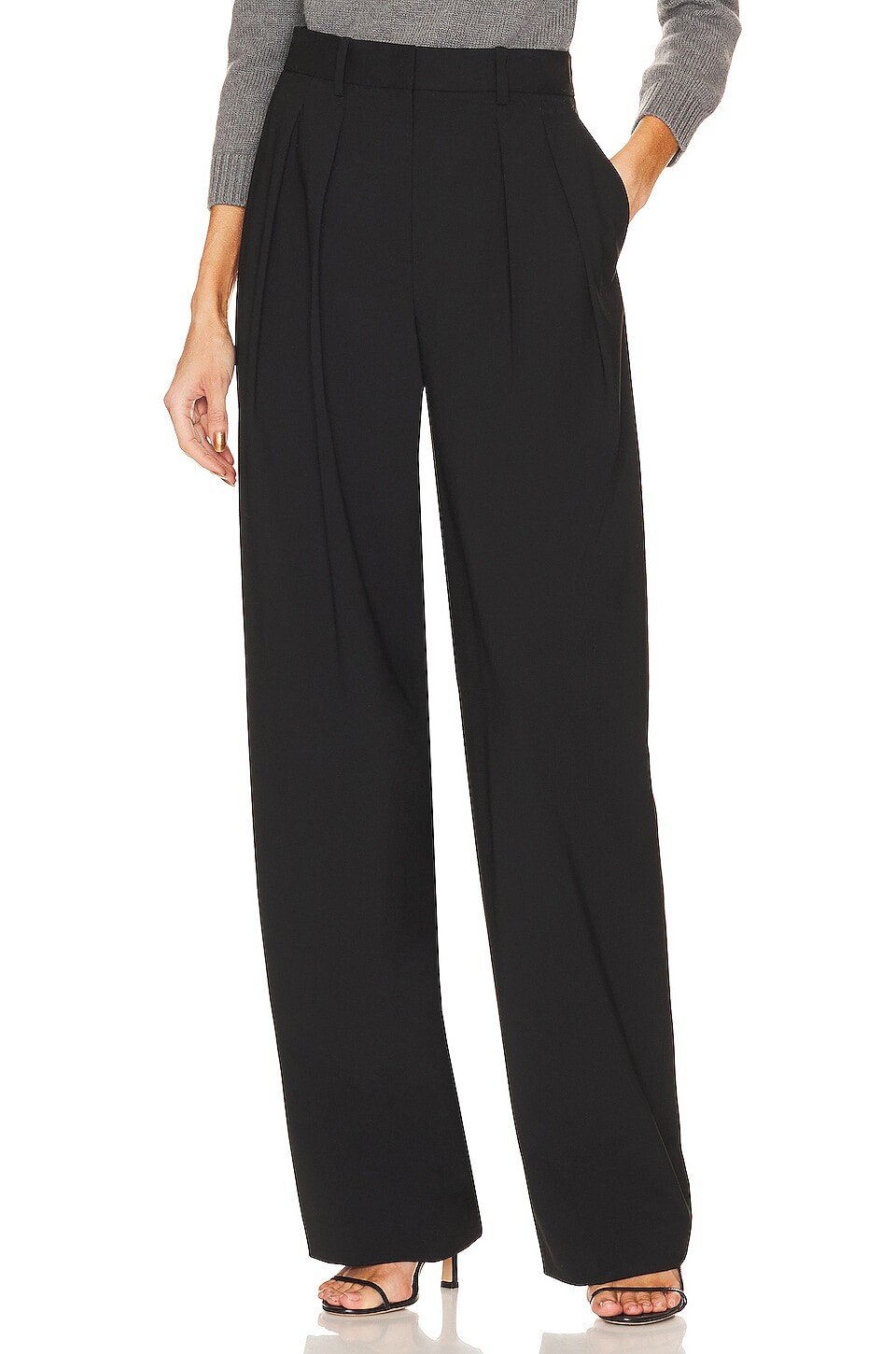 

Брюки Theory Double Pleat, черный