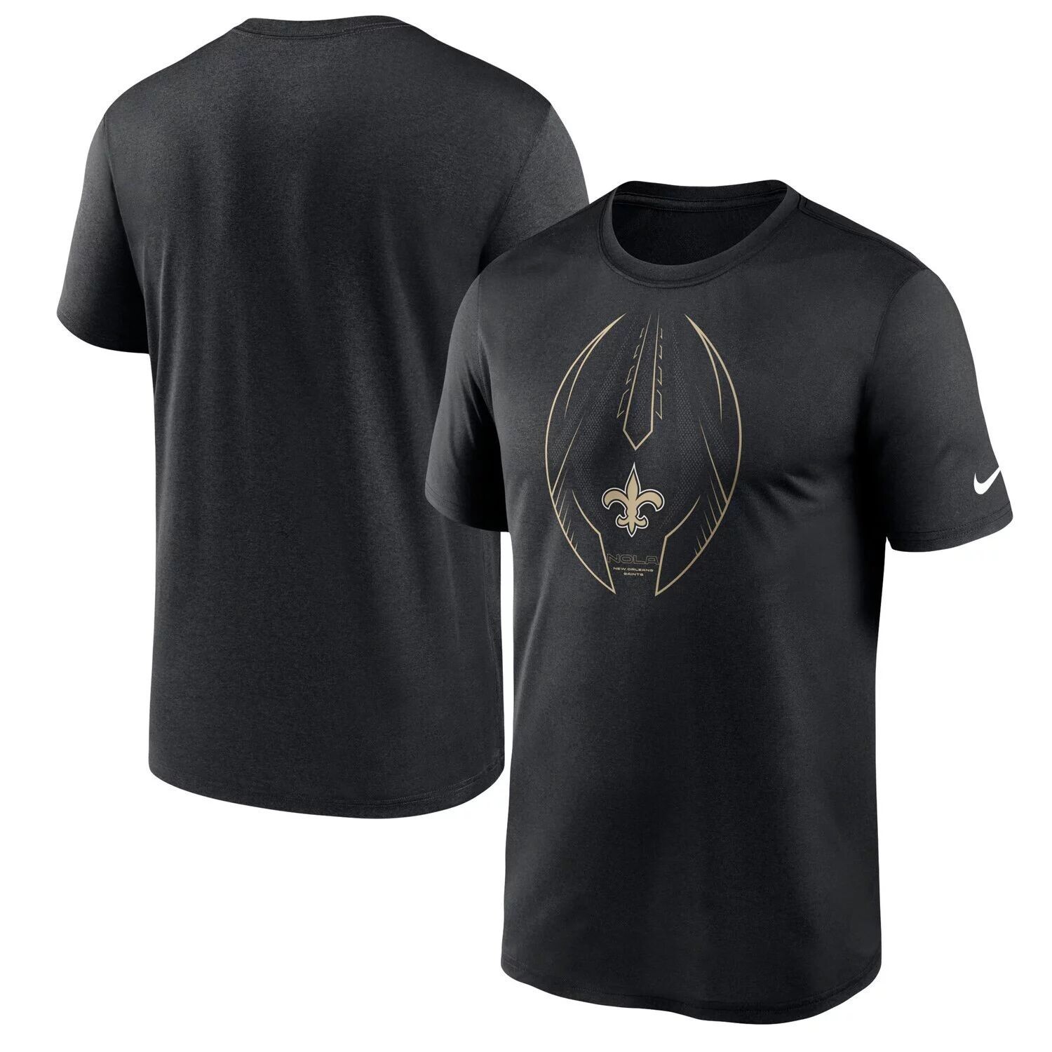 

Мужская черная футболка New Orleans Saints Legend Icon с логотипом Performance Nike, Черный