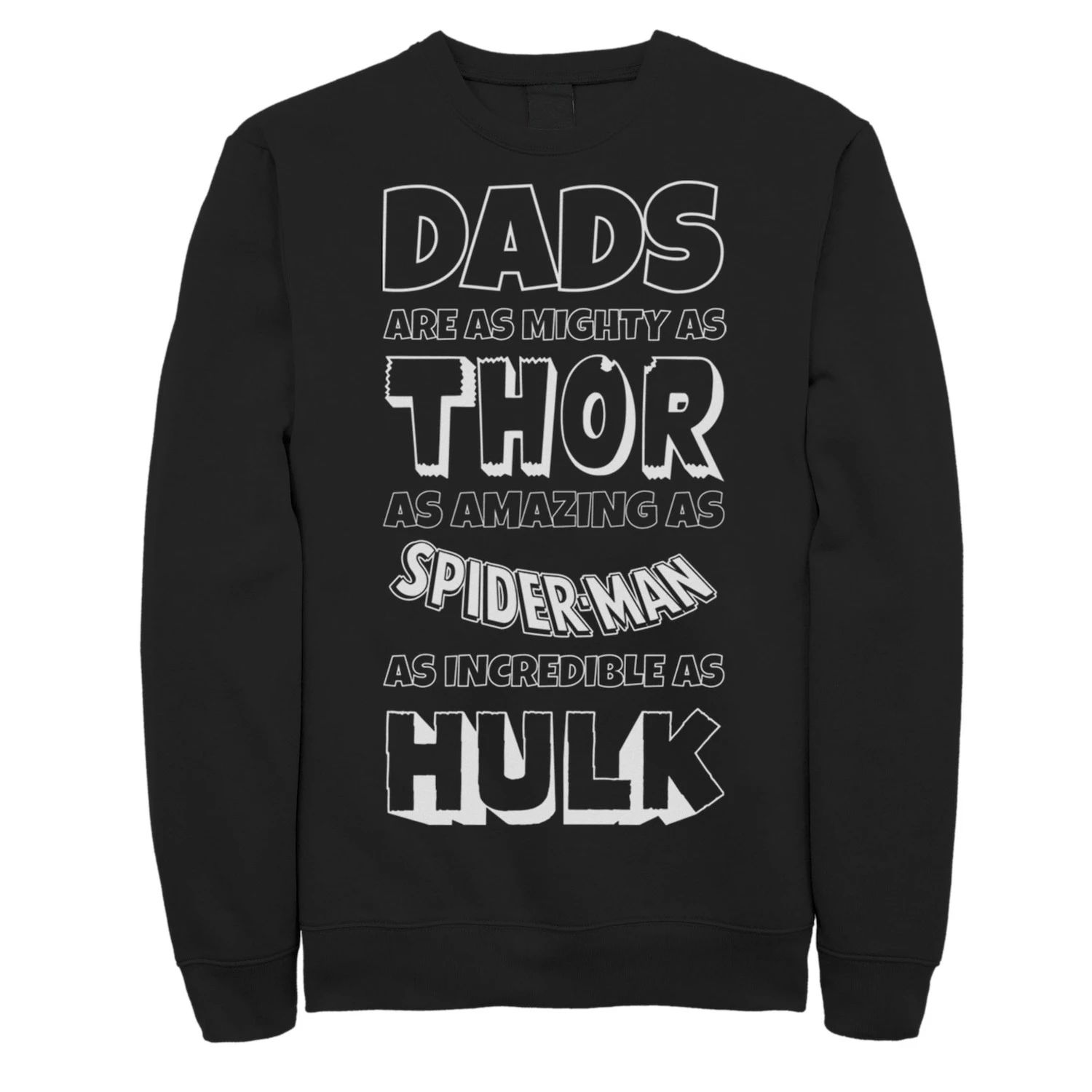 Мужская флисовая одежда с атрибутами «мстители» и «День отца» для папы Marvel, черный
