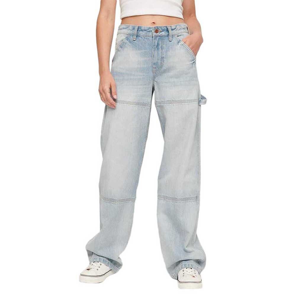 

Джинсы Superdry Mid Rise Carpenter Regular Waist, серый