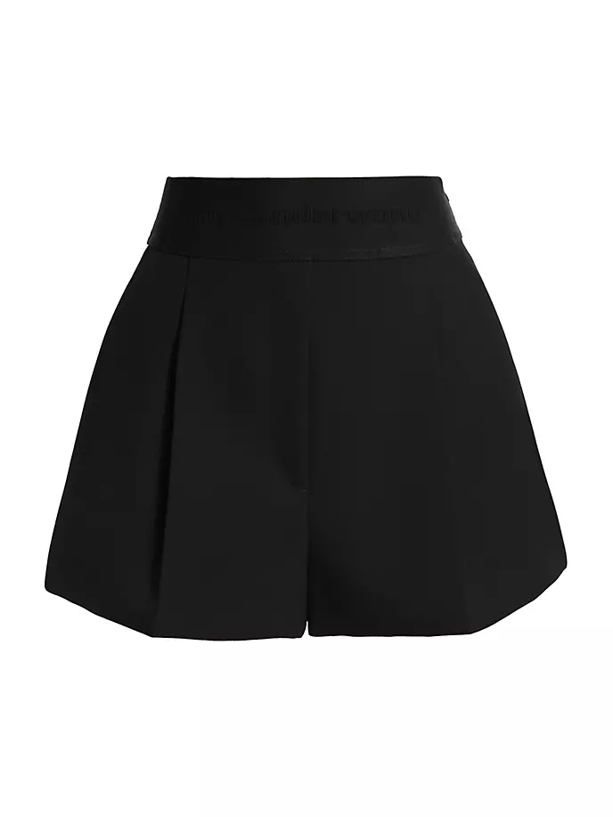 

Плиссированные шорты с логотипом Alexander Wang, черный