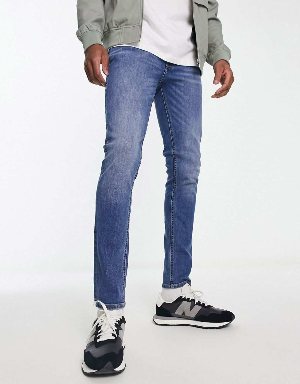 

Синие джинсы скинни Jack & Jones Intelligence Liam