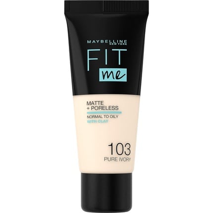 

Тональный крем Maybelline Fit Me Матовый и беспористый, с полным покрытием, растушевываемый для нормальной и жирной кожи, 30 мл 103 Чистая слоновая кость Maybelline New York