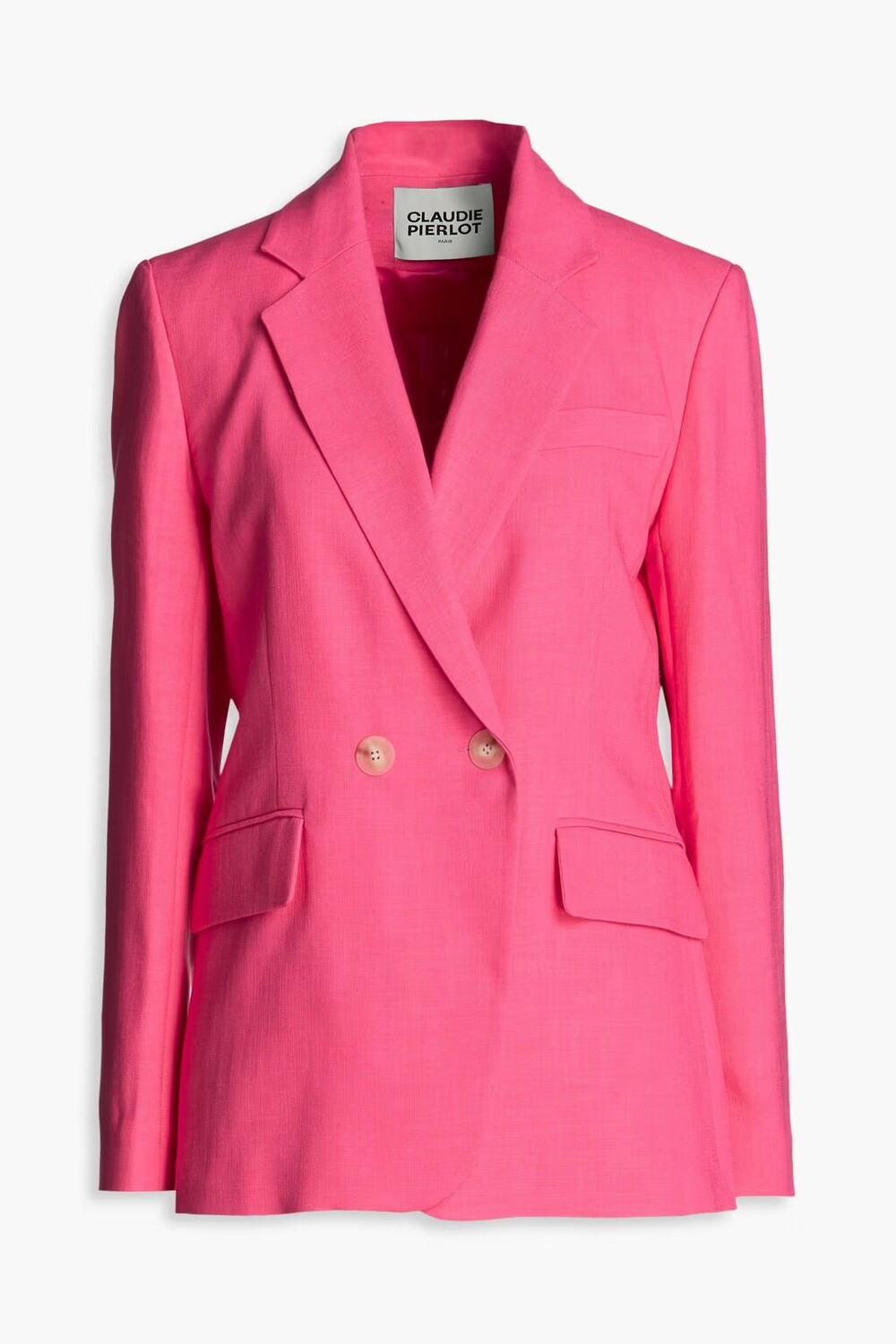 

Двубортный пиджак из тканой ткани Claudie Pierlot, цвет Bubblegum