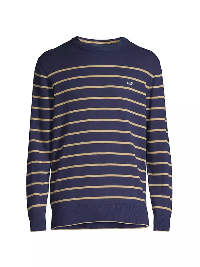 

Полосатый свитер с круглым вырезом Heritage Vineyard Vines, цвет nautical navy