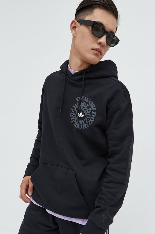 

Хлопковая толстовка adidas Originals, черный