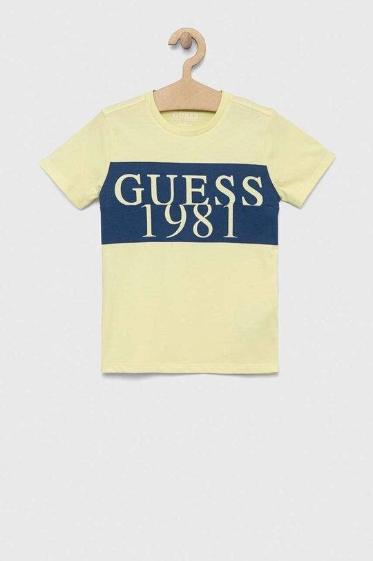 

Хлопковая футболка для детей Guess, зеленый