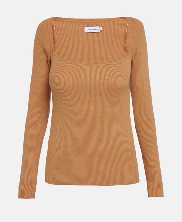 

Джемпер с длинными рукавами Calvin Klein, коричневый