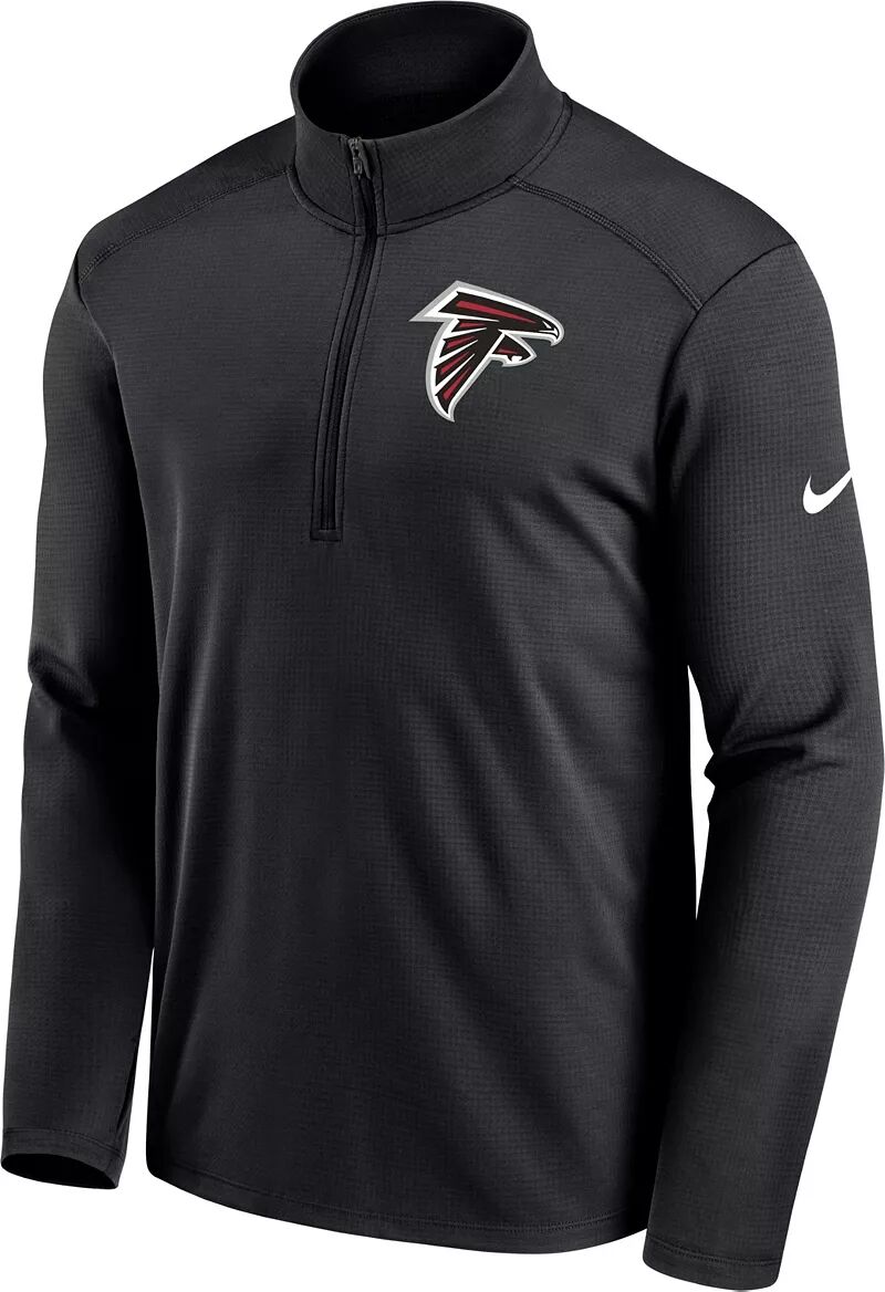 

Мужской черный пуловер с молнией до половины длины Nike Atlanta Falcons Logo Pacer