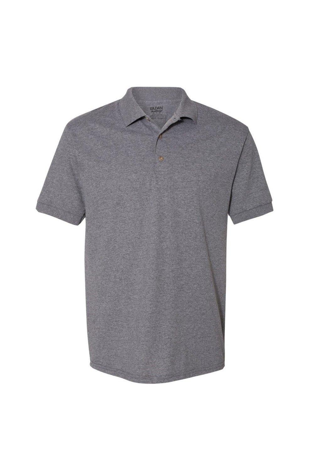 Рубашка поло из джерси DryBlend для взрослых с короткими рукавами Gildan, серый