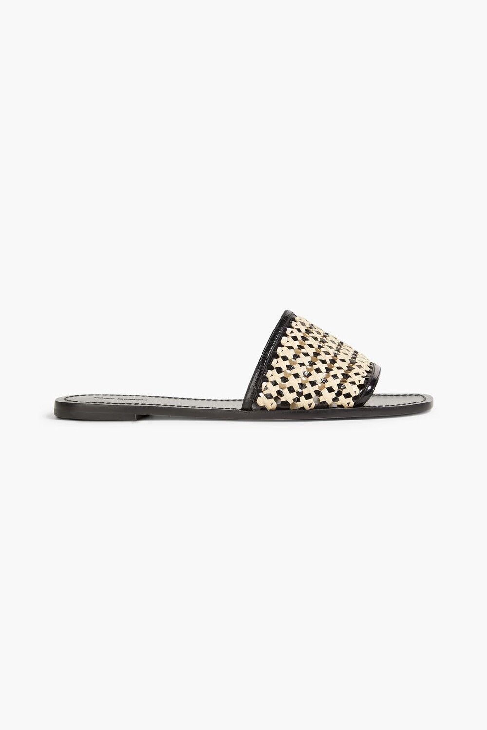 

Сандалии из кожи и рафии Tory Burch, черный