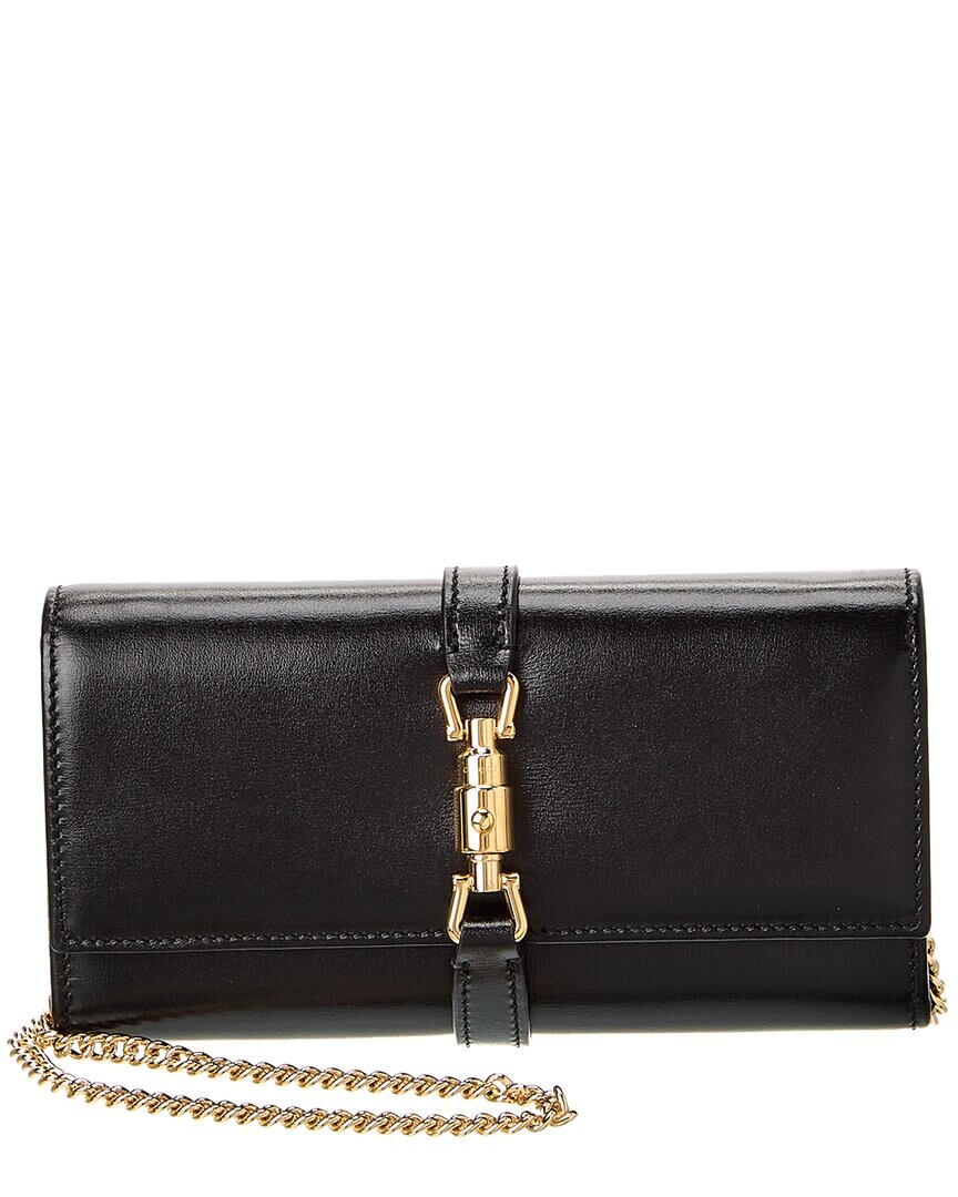 

Кожаный кошелек Gucci Jackie 1961 на цепочке, черный