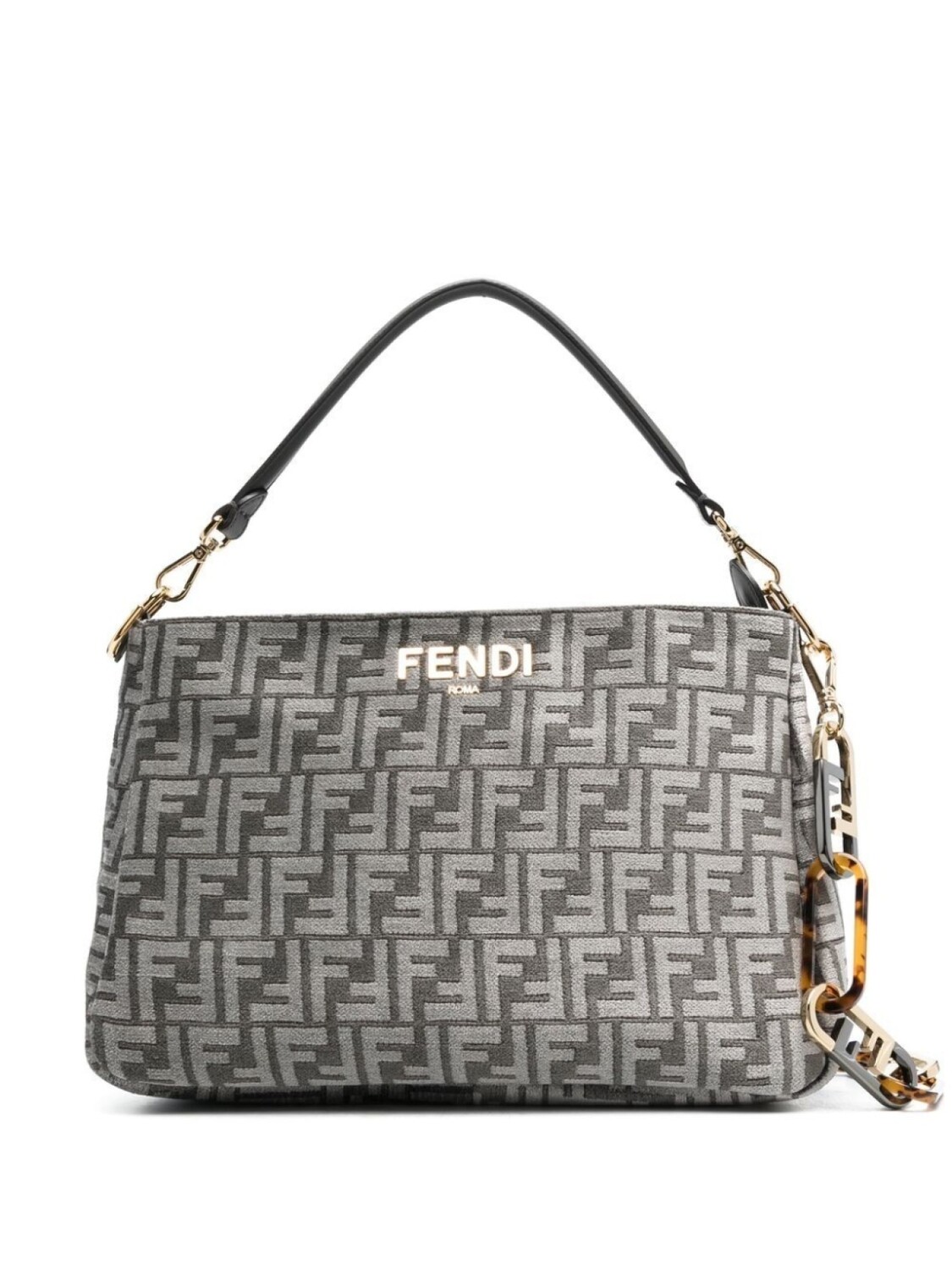 

FENDI сумка-тоут O'Lock с монограммой FF, серый