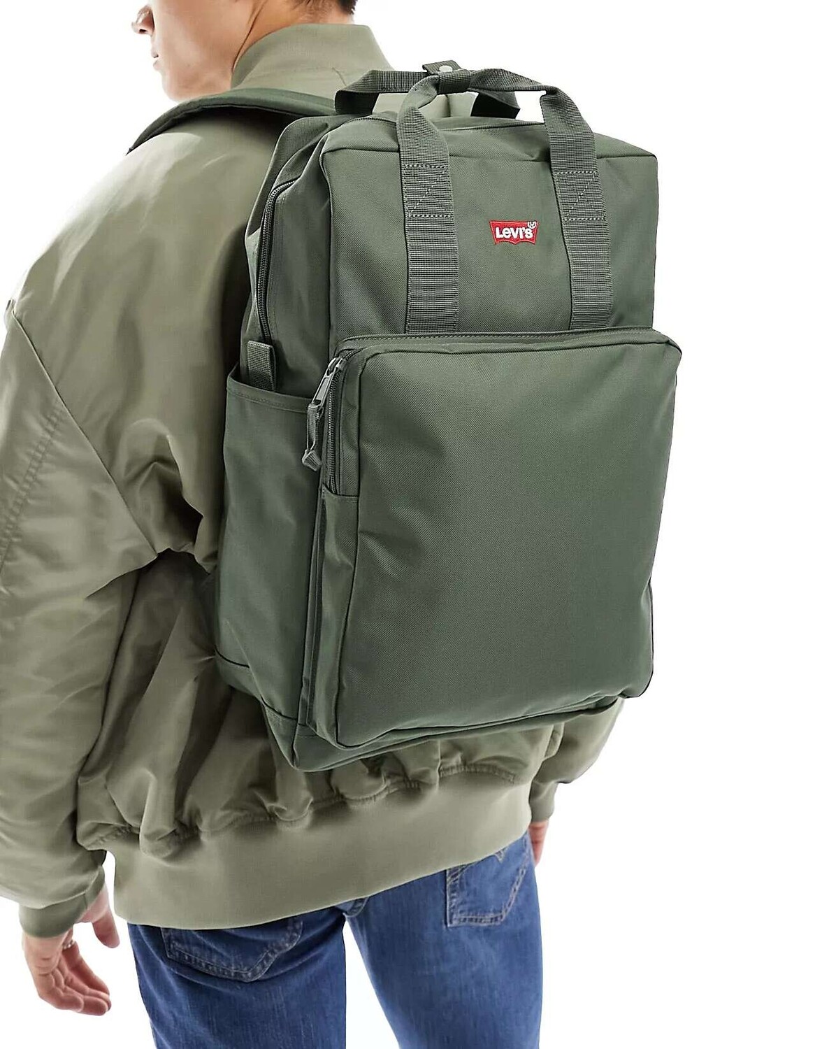 

Большой рюкзак Levi's L Pack с логотипом оливкового цвета