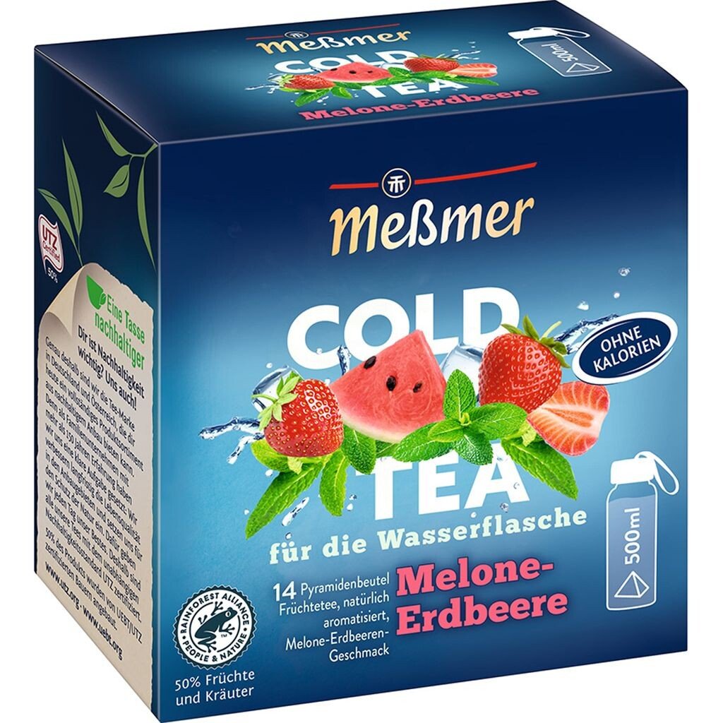 

Meßmer Cold Tea фруктово-сладкая дыня клубника 14 чайных пакетиков 38г