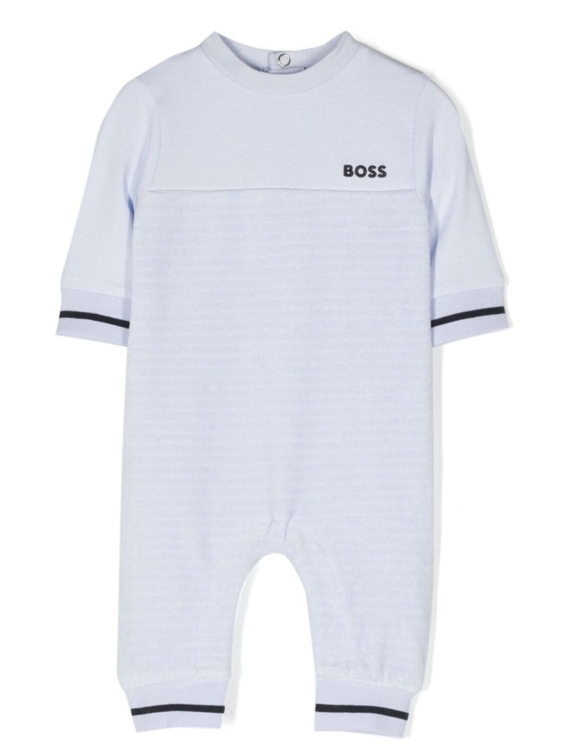 

BOSS Kidswear боди в полоску с бархатными вставками, синий