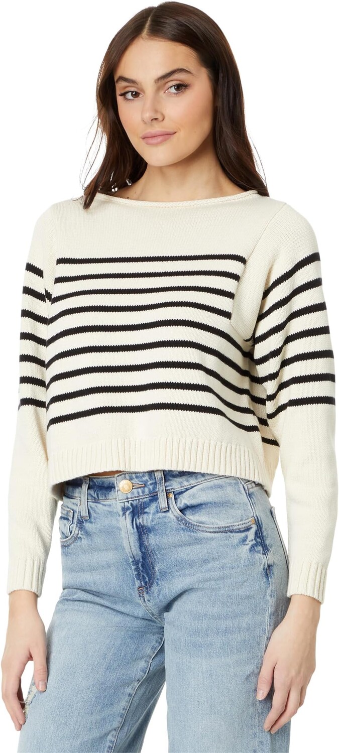 

Свитер Madewell Rolled-Neck Pullover Sweater in Stripe, цвет Antique Cream