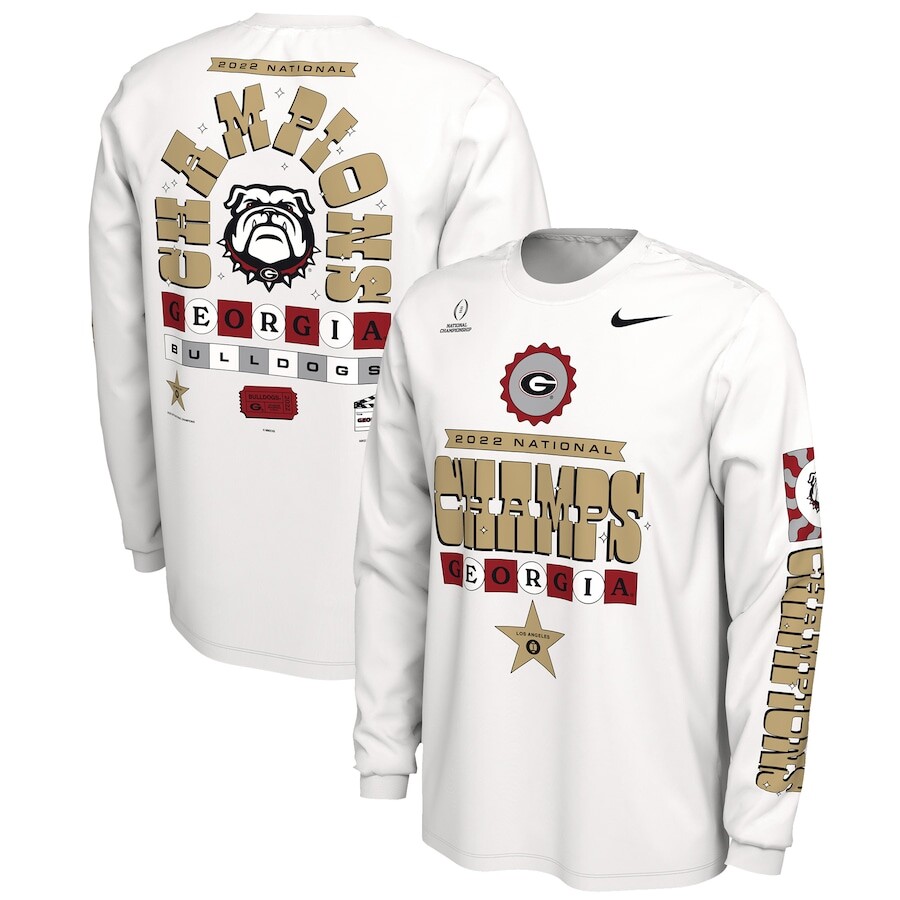 

Футболка с длинным рукавом Nike Georgia Bulldogs, белый