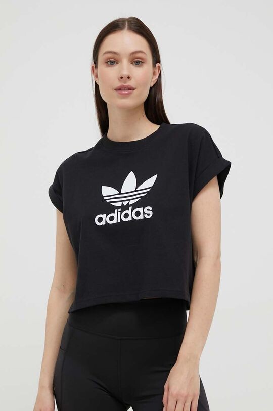 

Хлопковая футболка adidas Originals, черный