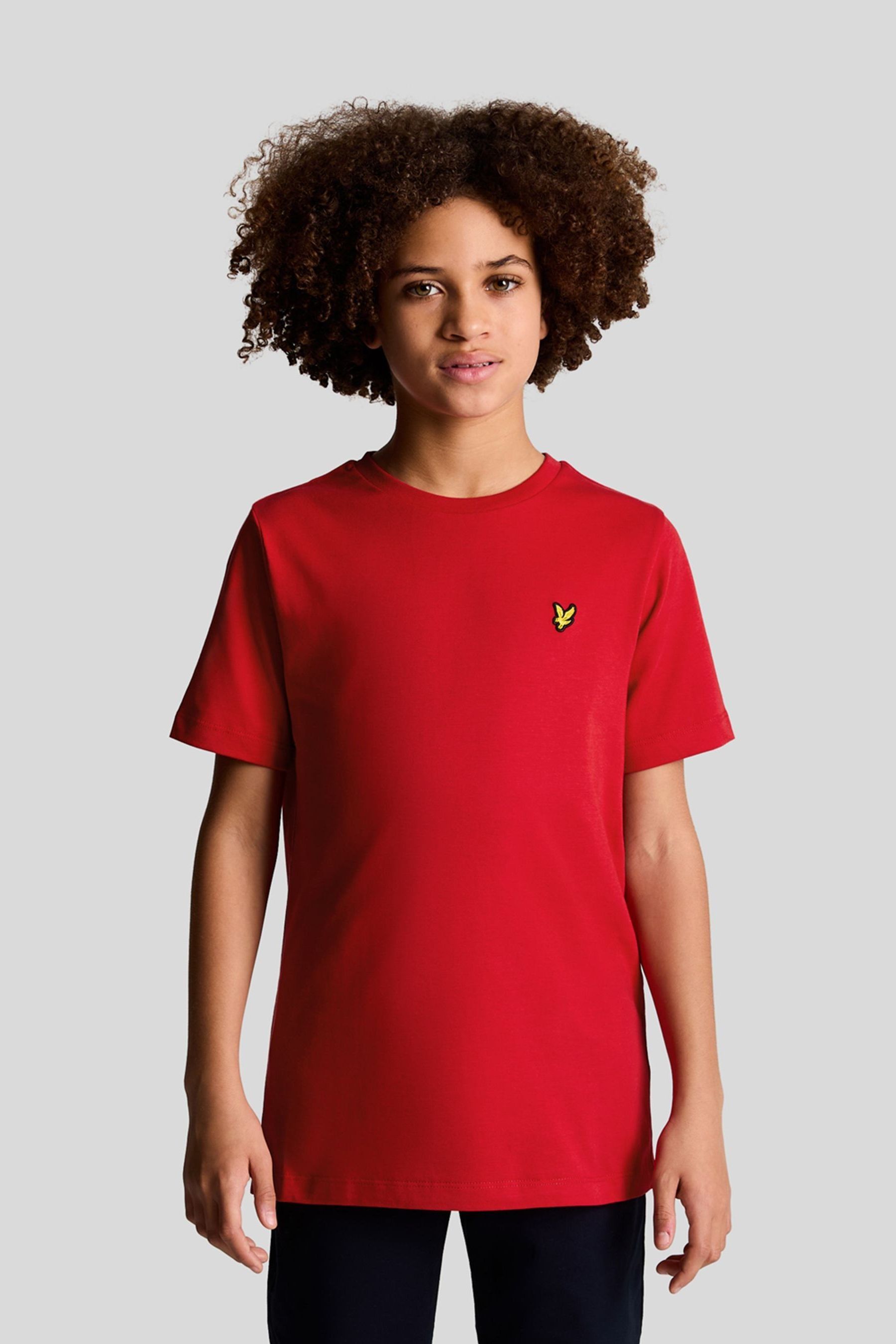 

Футболка с круглым вырезом для мальчиков Essentials Lyle & Scott, красный