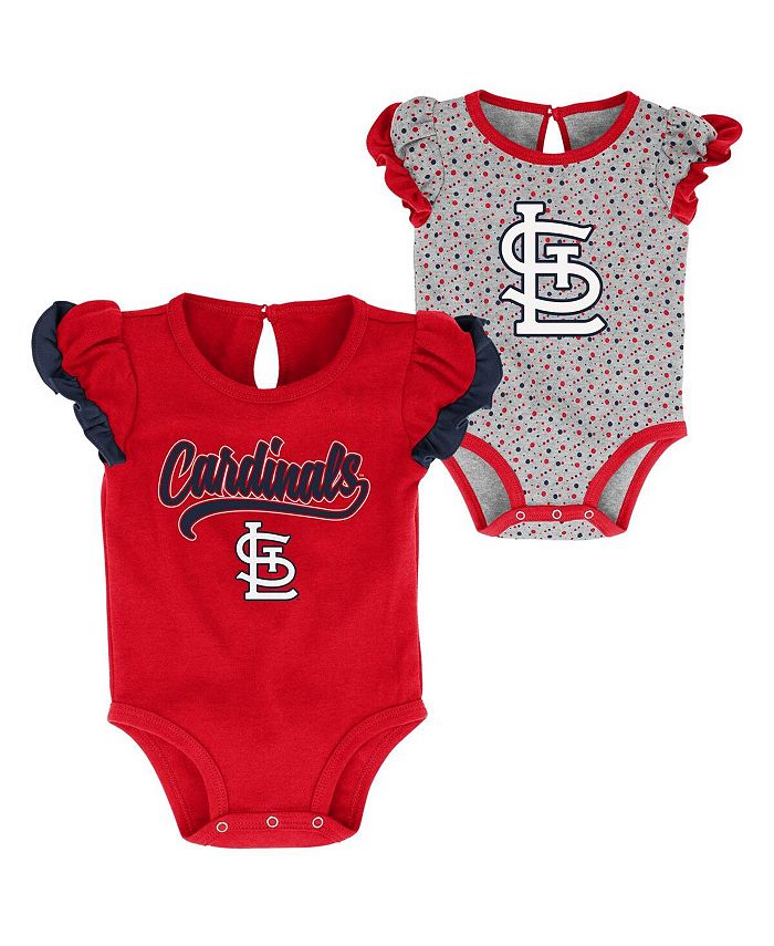 Комплект из двух боди для новорожденных: красный, серый с меланжем St. Louis Cardinals Scream and Shout Outerstuff, красный