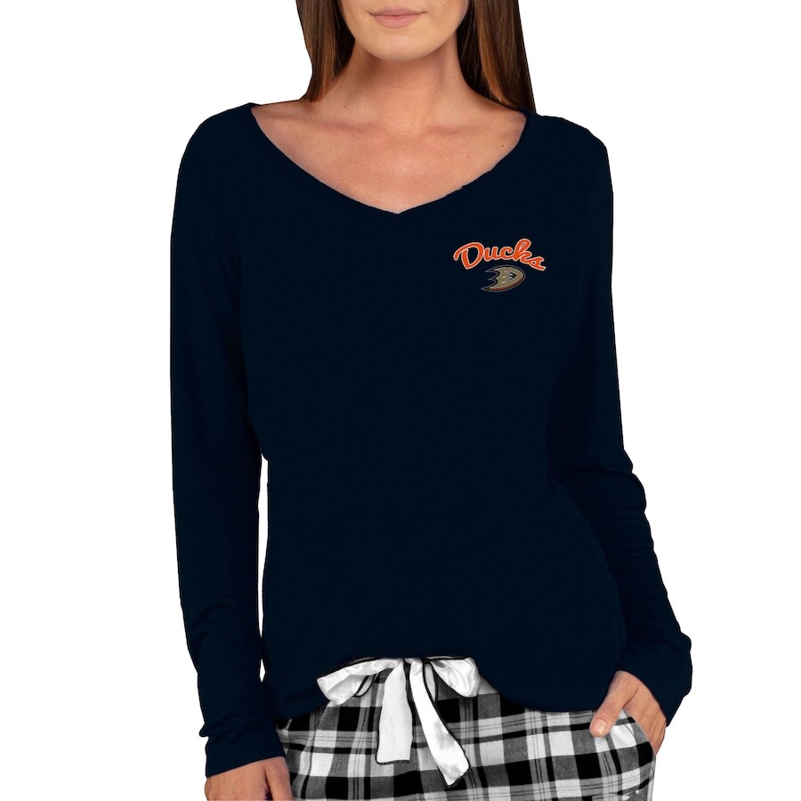 

Футболка с длинным рукавом Concepts Sport Anaheim Ducks, черный