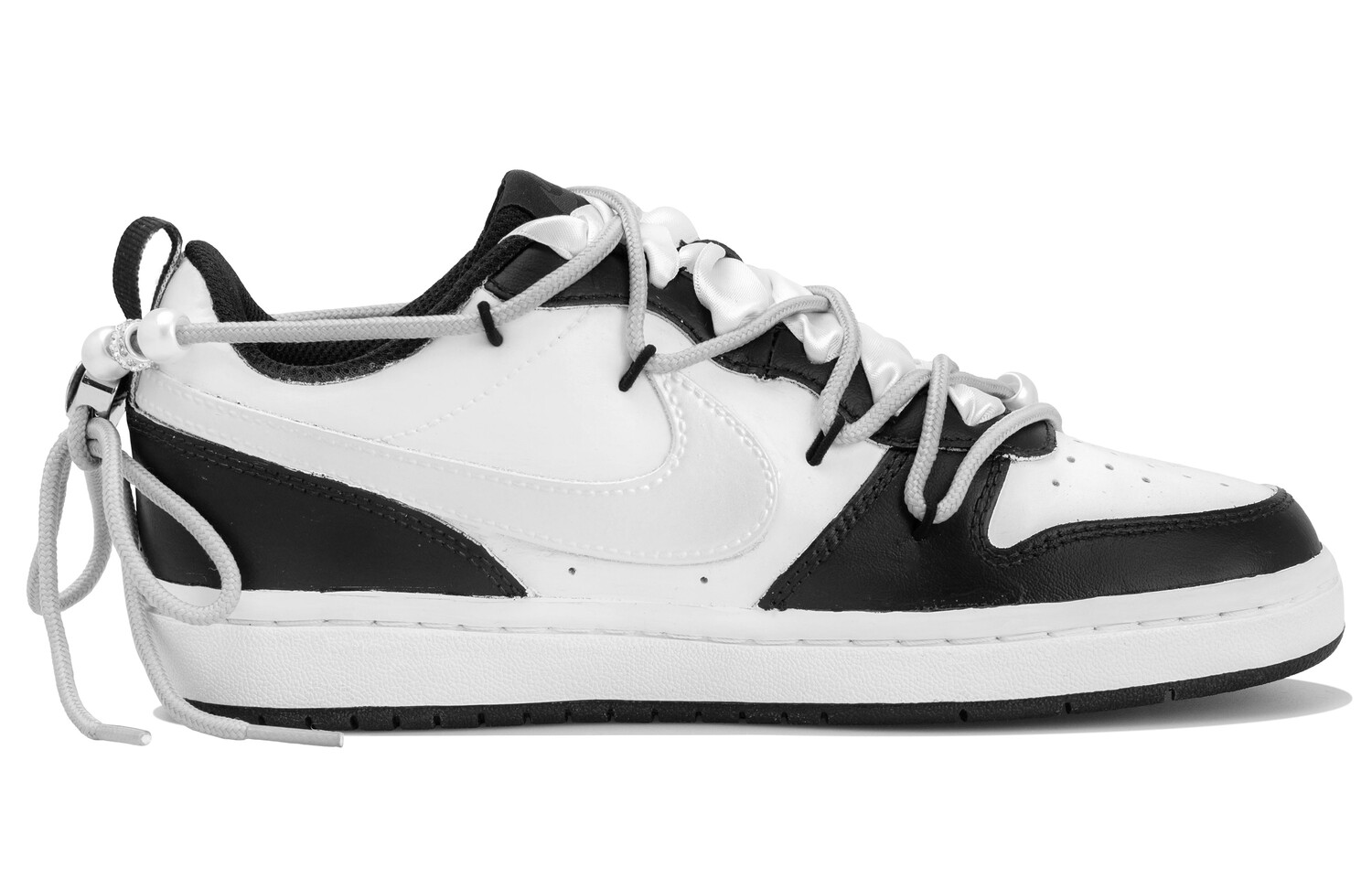 

Кроссовки Nike Court Borough 2 Skateboarding Shoes Women's Low-top Black/white/silver, черный