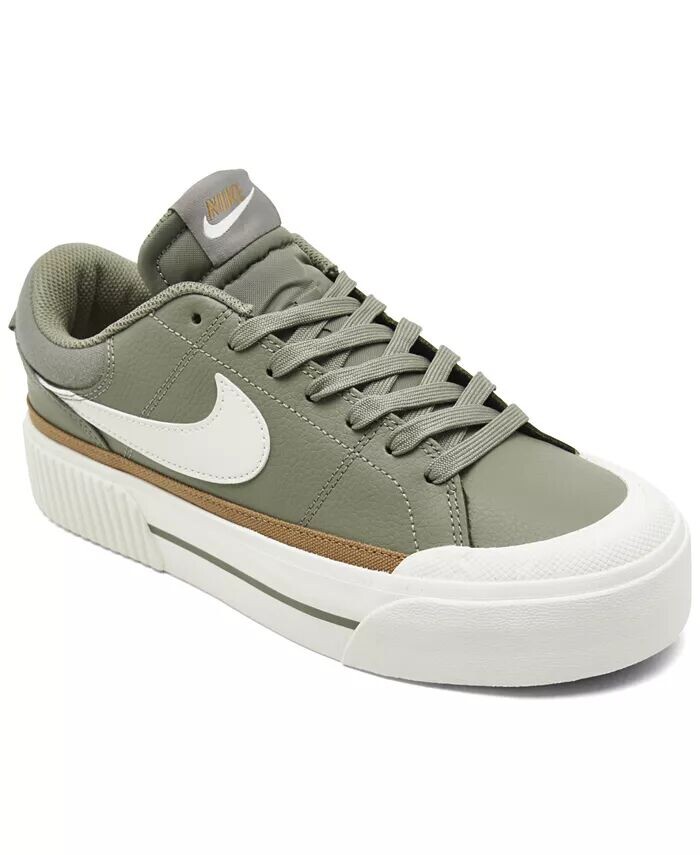 

Женские повседневные кроссовки Court Legacy на платформе с лифтом от Finish Line Nike, зеленый