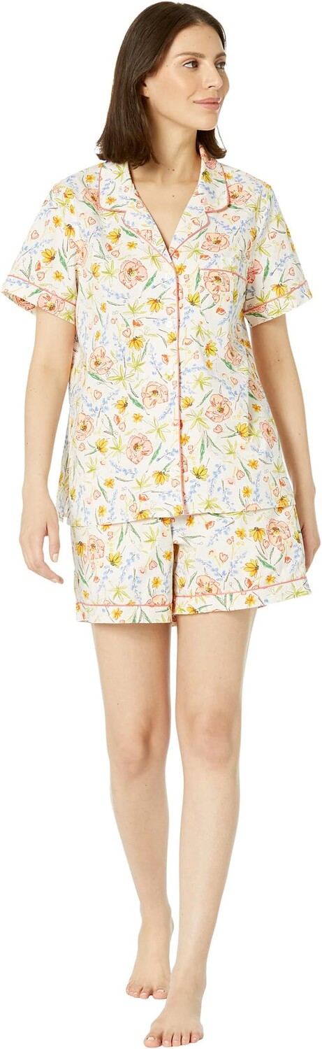 

Весенний комплект пижамных шорт для сна L.L.Bean, цвет Coral Quartz Tossed Floral